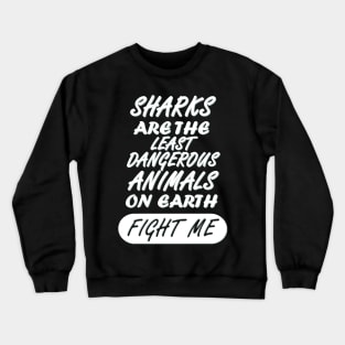 shark Megalodon Sea Swimming Scared Girls Crewneck Sweatshirt